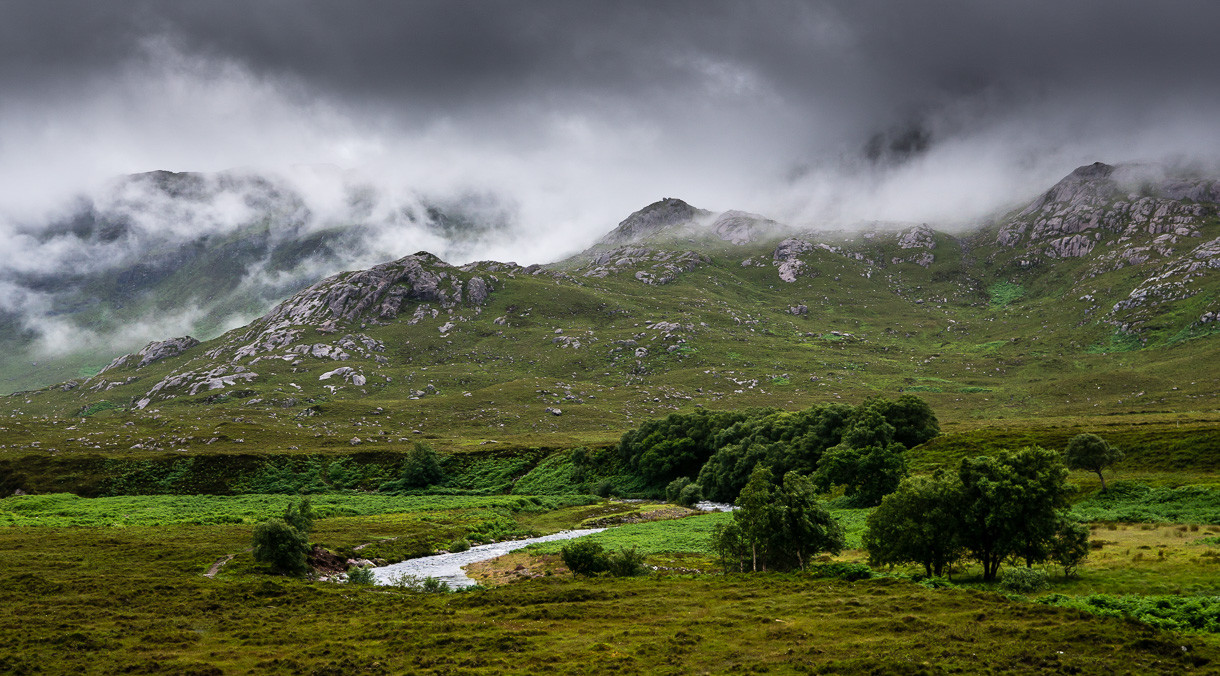 Low cloud and rain.